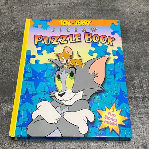 Tom and Jerry Cartoon Jigsaw Puzzle Book 3 Fun Stories School Daycare Children's - Picture 1 of 5